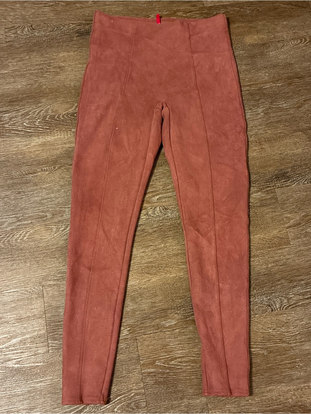 SPANX Faux Suede Leggings XL Tall Rich Rose Pink High Rise Shaping